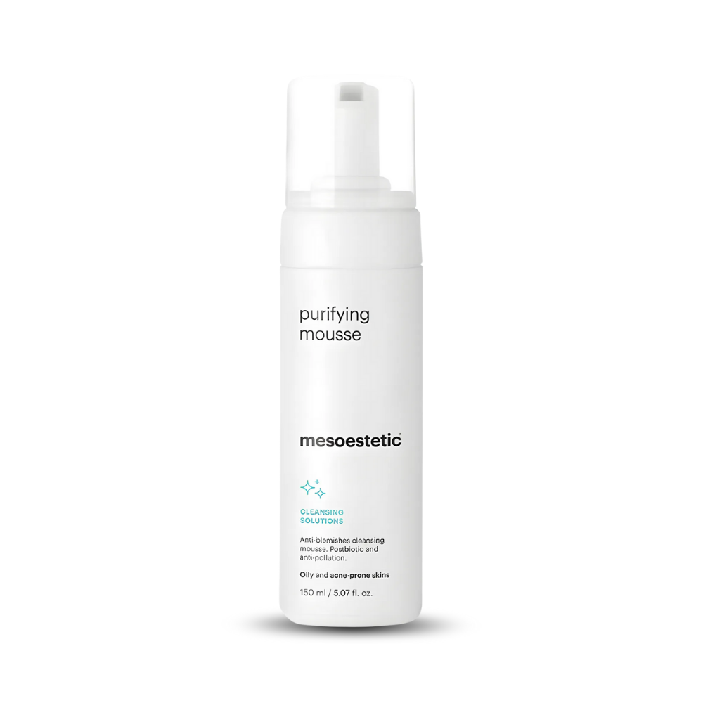 Mesoestetic Purifying Mousse 150ml cleansing foam for oily and acne-prone skin with chlorhexidine and lactic acid